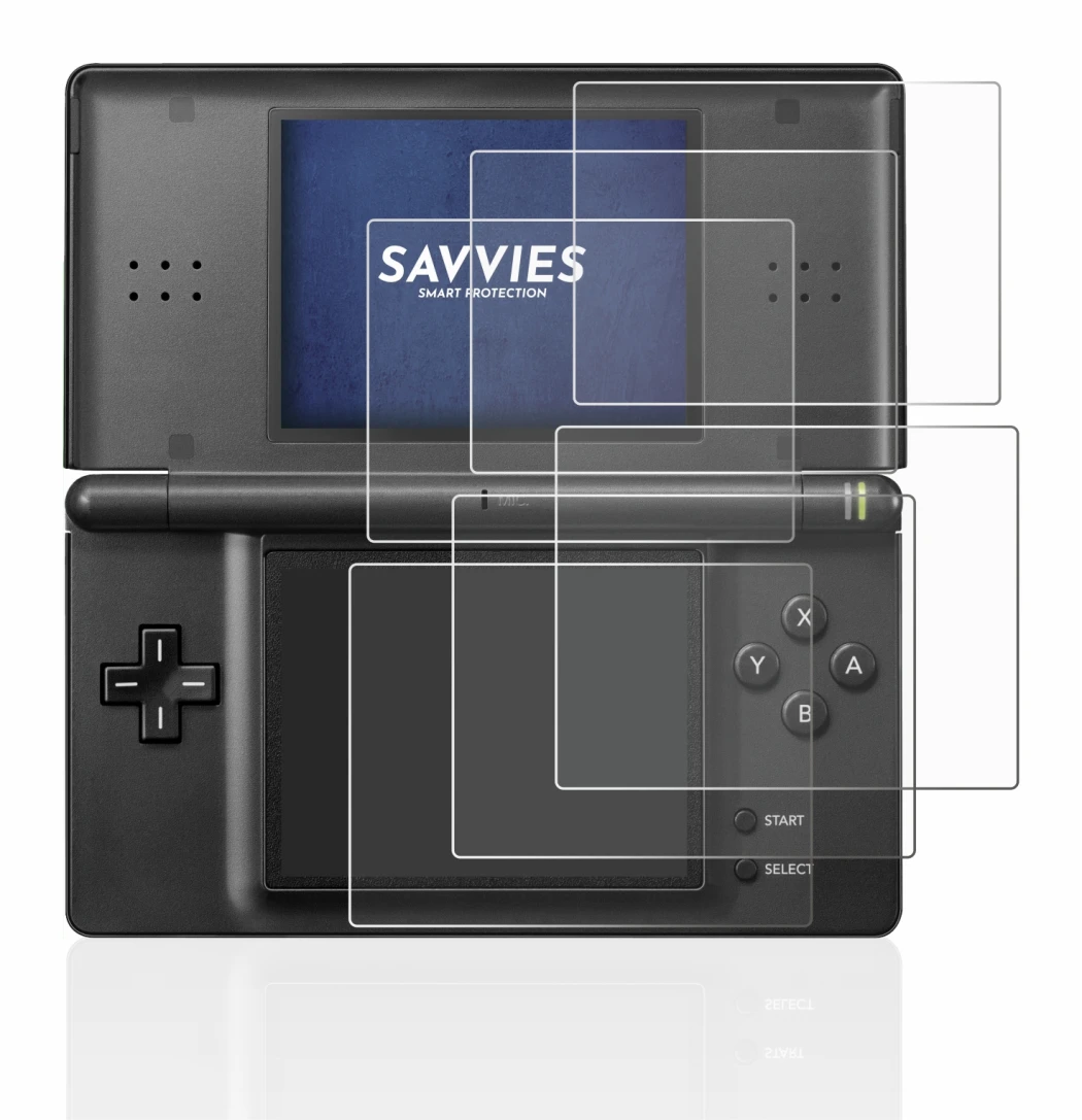 Image de l'appareil Nintendo DS LITE avec une grande variété de protections d'écran.