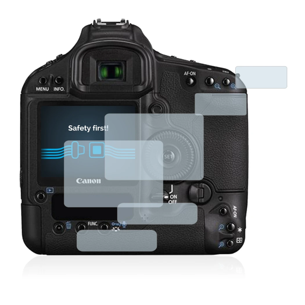 Image de l'appareil Canon EOS 1D Mark III avec une grande variété de protections d'écran.