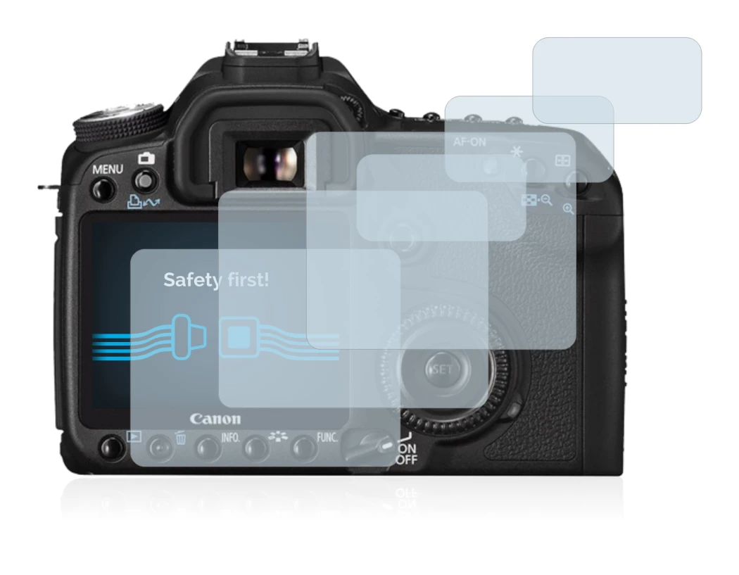 Image de l'appareil Canon EOS 50D avec une grande variété de protections d'écran.