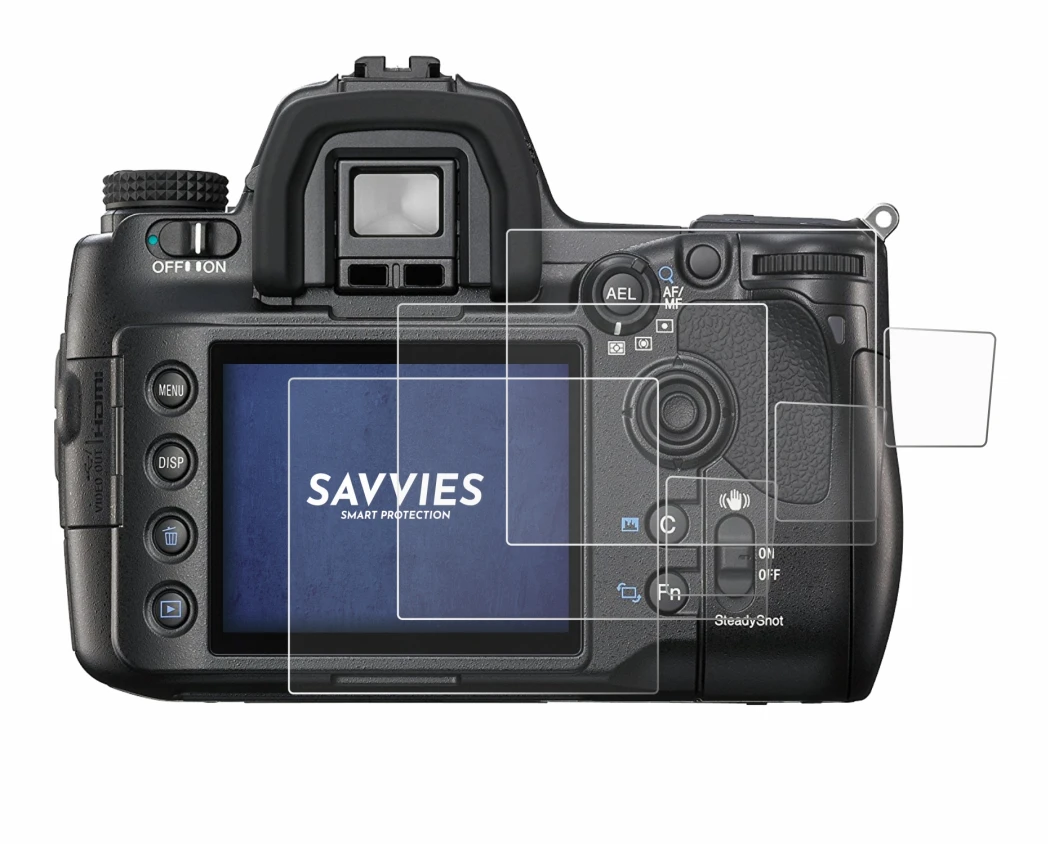 Image de l'appareil Sony Alpha 900 (DSLR-A900) avec une grande variété de protections d'écran.