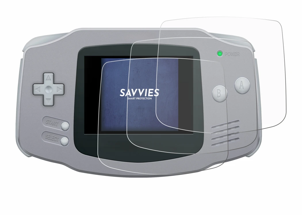 Image de l'appareil Nintendo Gameboy Advance GBA avec une grande variété de protections d'écran.
