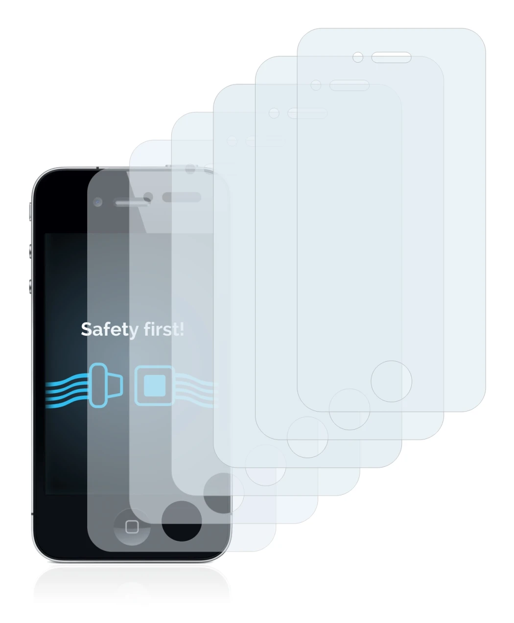 Image de l'appareil Apple iPhone 4 avec une grande variété de protections d'écran.