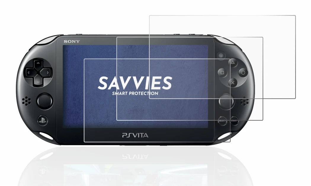 Image de l'appareil Sony Playstation Vita avec une grande variété de protections d'écran.