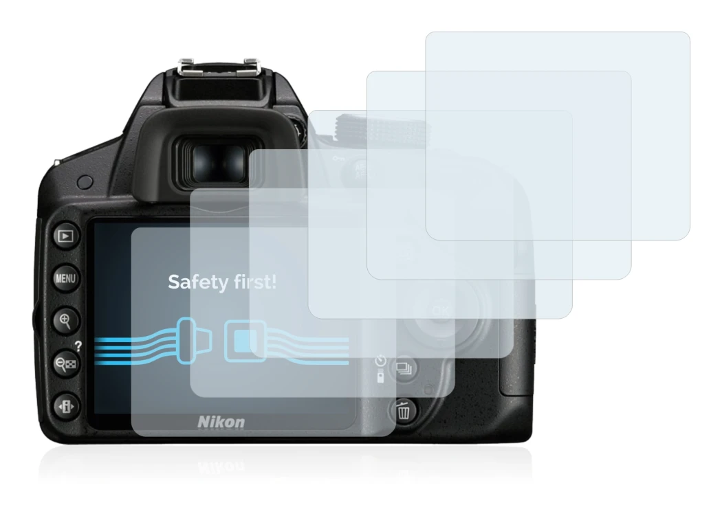 Image de l'appareil Nikon D3200 avec une grande variété de protections d'écran.