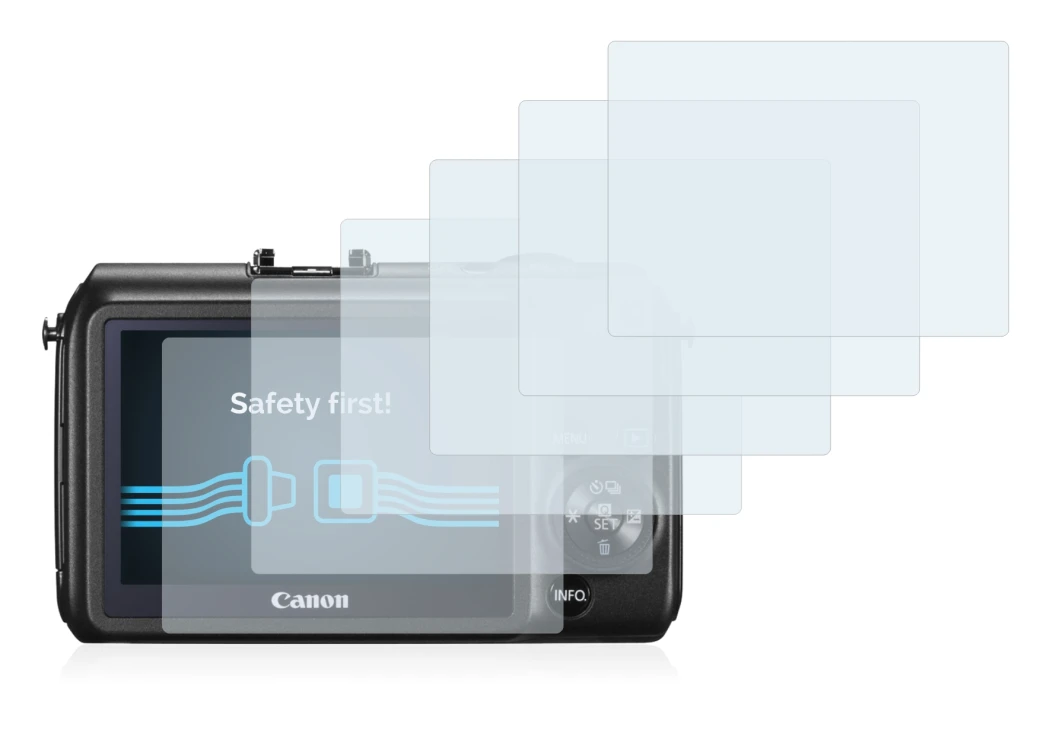 Image de l'appareil Canon EOS M avec une grande variété de protections d'écran.