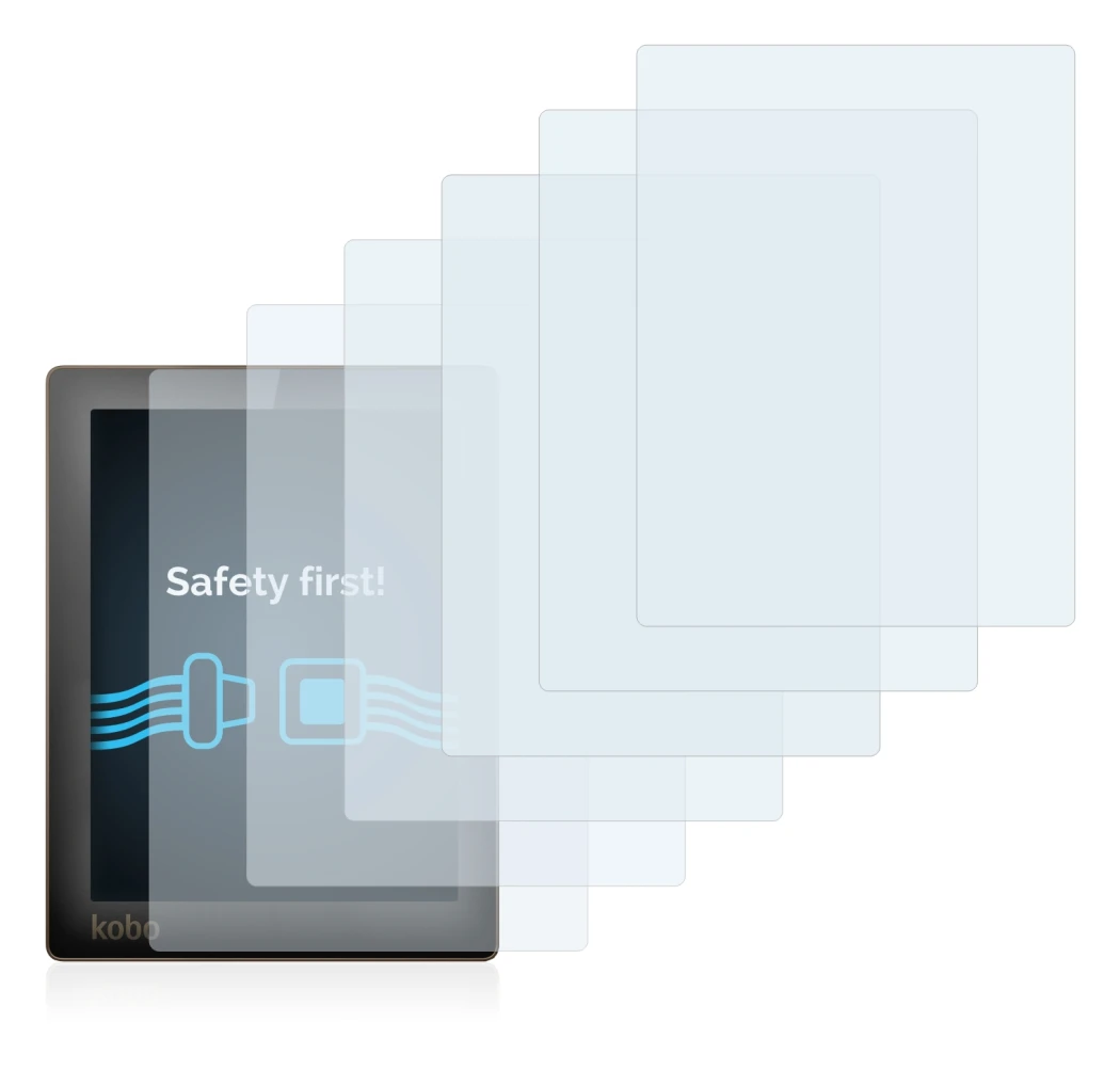 Image de l'appareil Kobo Aura avec une grande variété de protections d'écran.