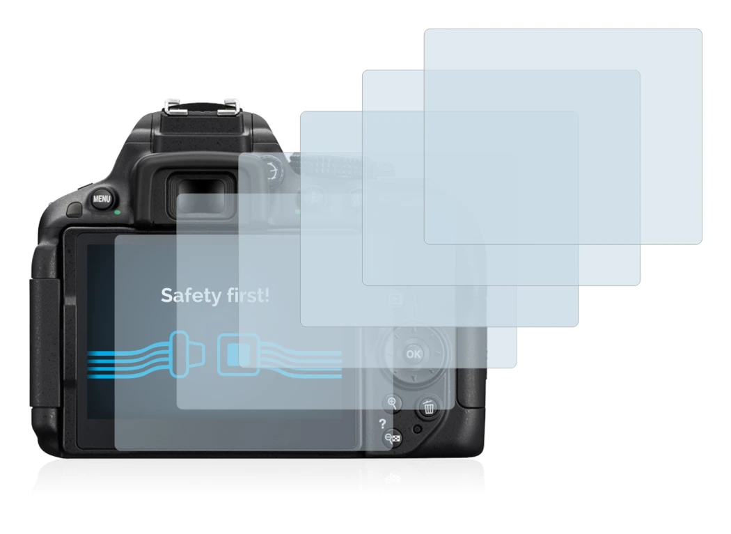 Image de l'appareil Nikon D5300 avec une grande variété de protections d'écran.