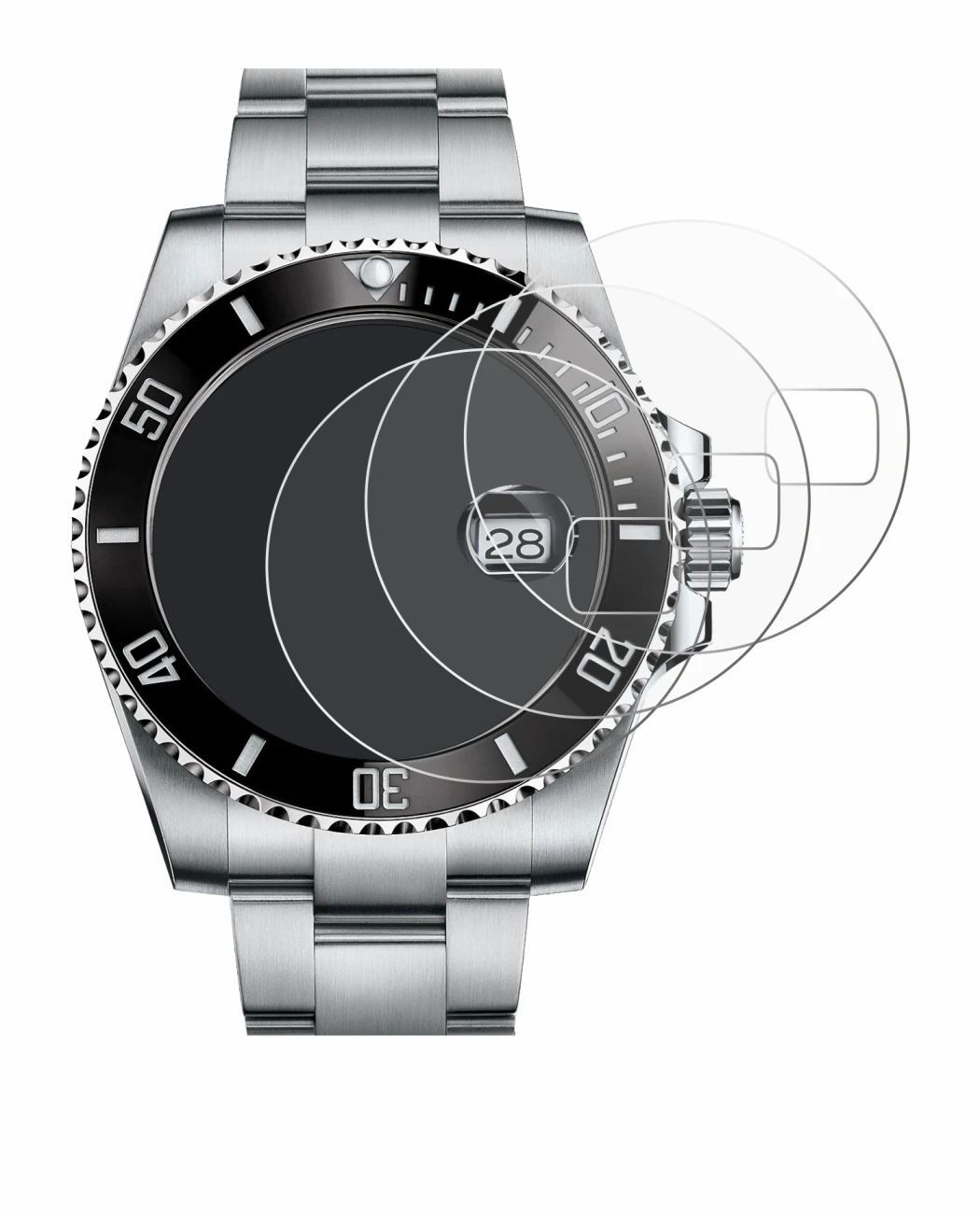 Image de l'appareil Rolex Submariner (Date) avec une grande variété de protections d'écran.