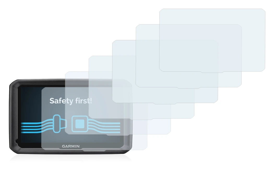 Image de l'appareil Garmin dezl 770 LMT-D avec une grande variété de protections d'écran.