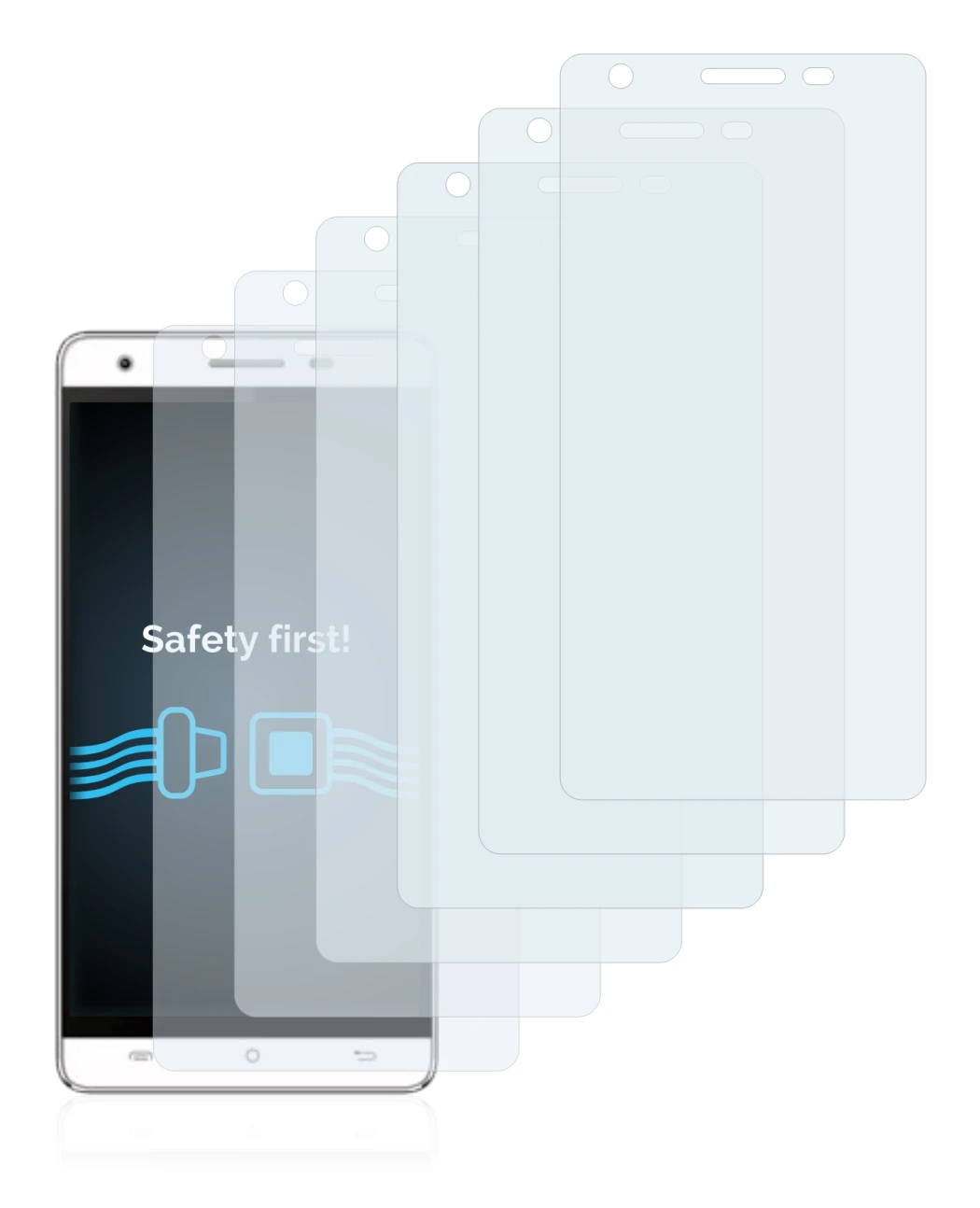 Image de l'appareil Cubot H2 avec une grande variété de protections d'écran.