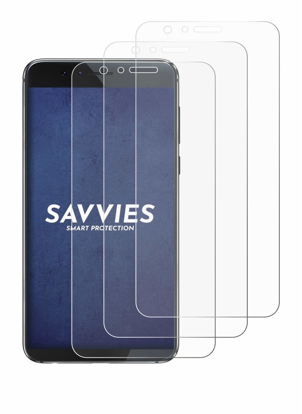 Image de l'appareil Honor 8 avec une grande variété de protections d'écran.