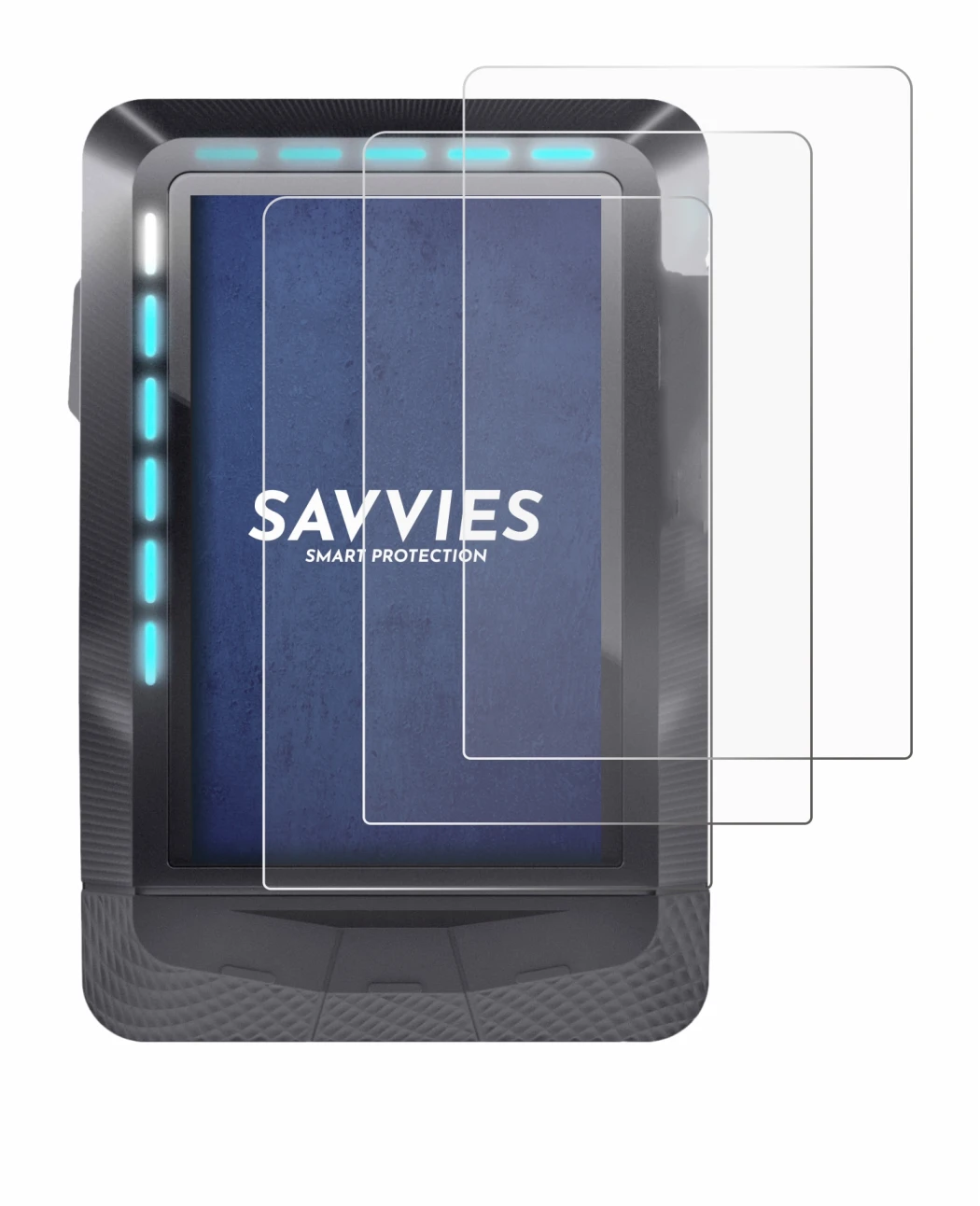 Image de l'appareil Wahoo Elemnt GPS avec une grande variété de protections d'écran.