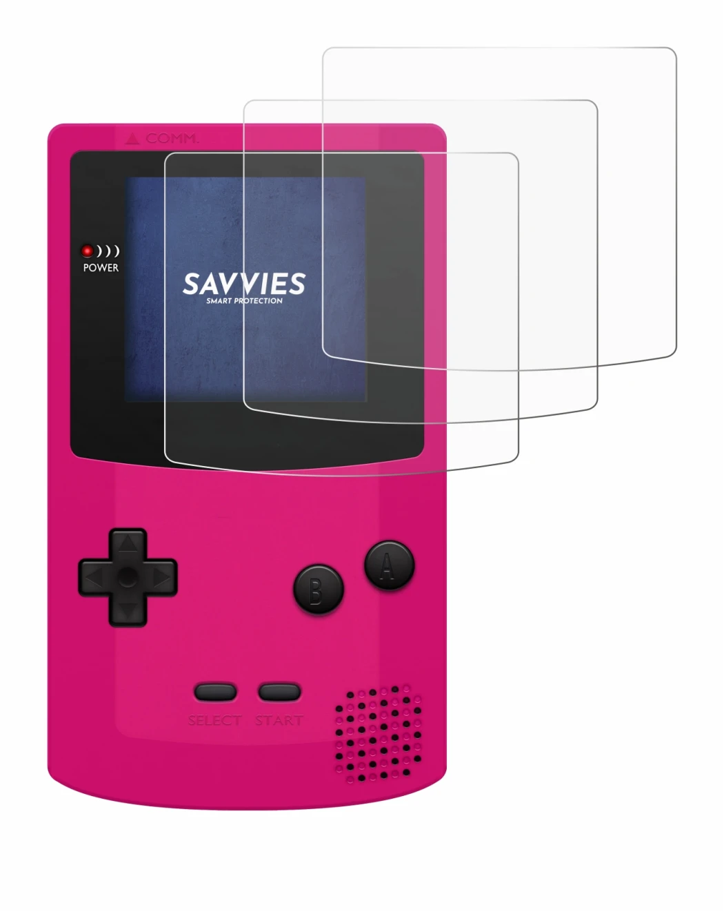 Image de l'appareil Nintendo Gameboy Color avec une grande variété de protections d'écran.