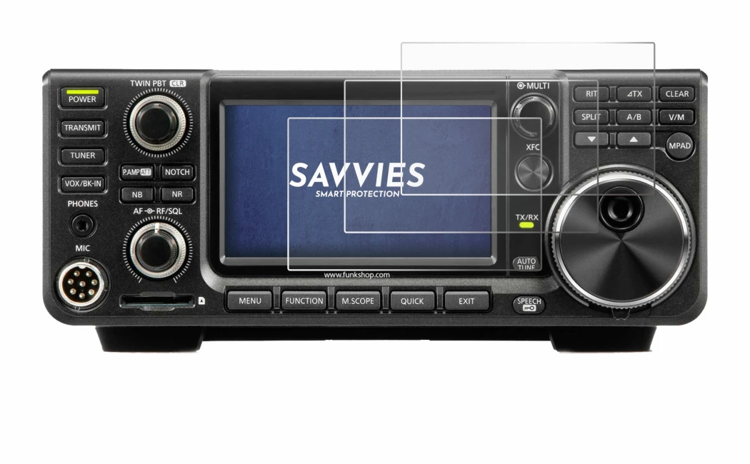 Image de l'appareil Icom IC-7300 avec une grande variété de protections d'écran.