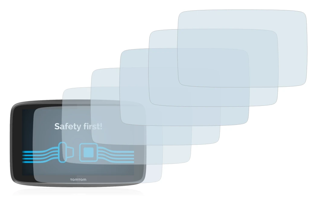 Image de l'appareil TomTom Go 6200 avec une grande variété de protections d'écran.