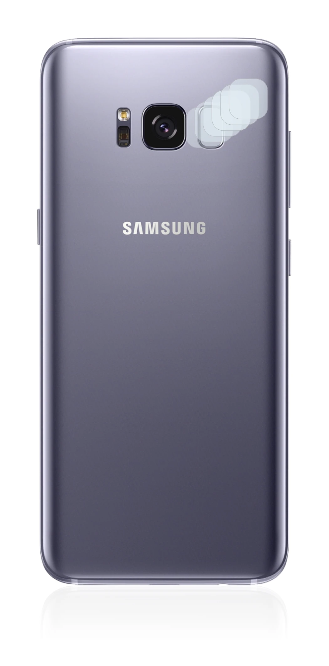 Image de l'appareil Samsung Galaxy S8 (Caméra UNIQUEMENT) avec une grande variété de protections d'écran.