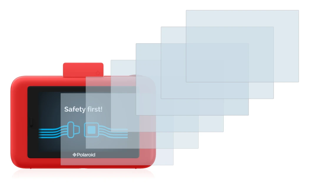 Image de l'appareil Polaroid Snap Touch avec une grande variété de protections d'écran.