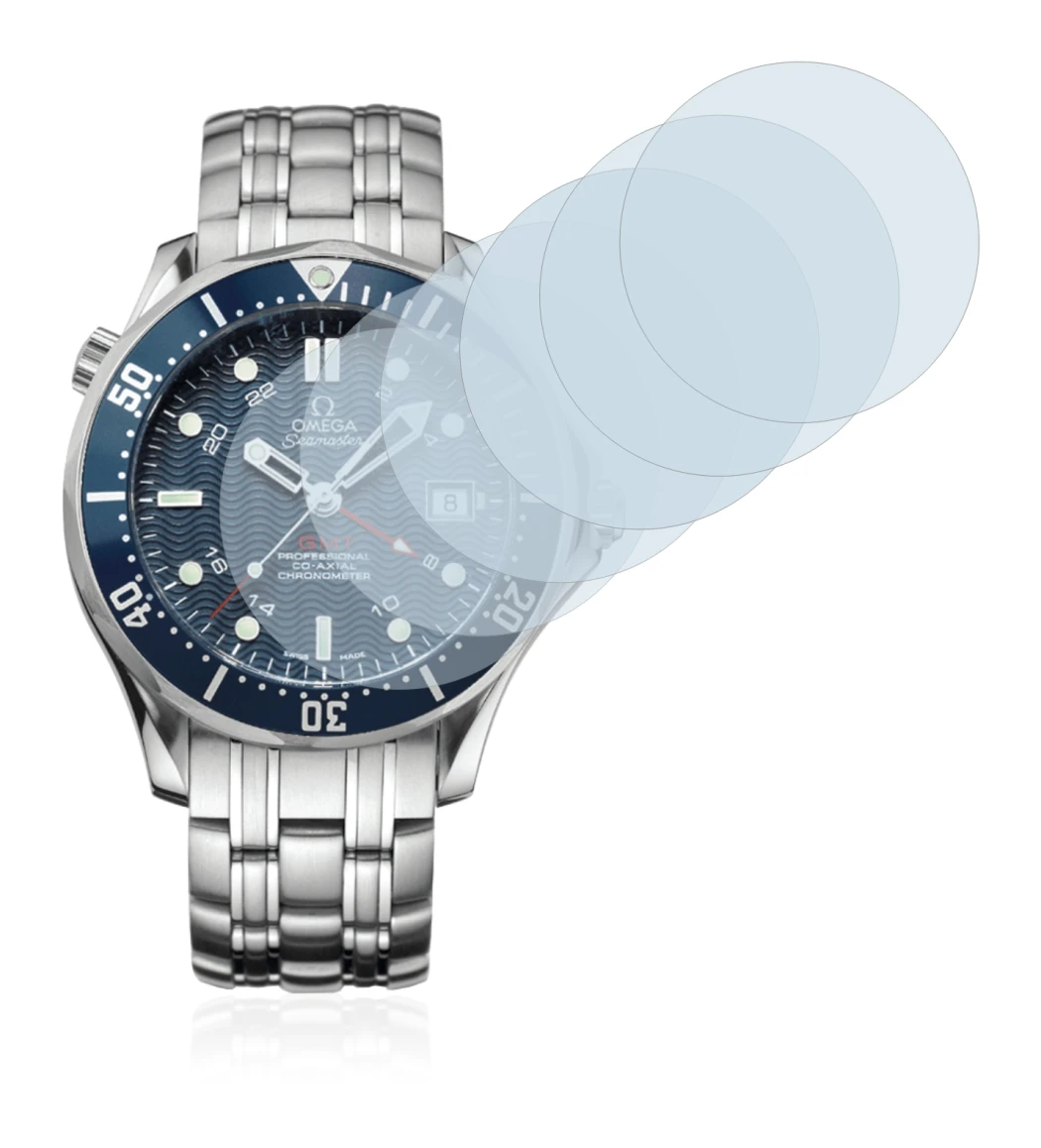 Image de l'appareil Omega Seamaster Diver (41 mm) avec une grande variété de protections d'écran.