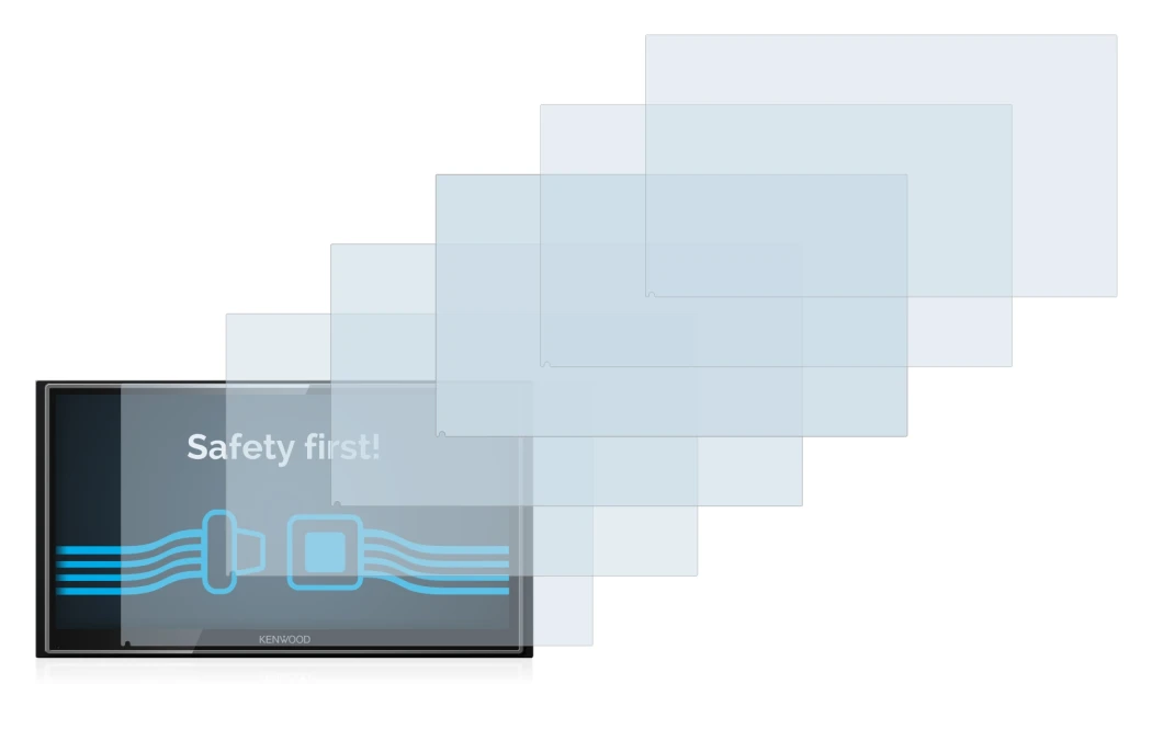 Image de l'appareil Kenwood DMX7018DABS avec une grande variété de protections d'écran.