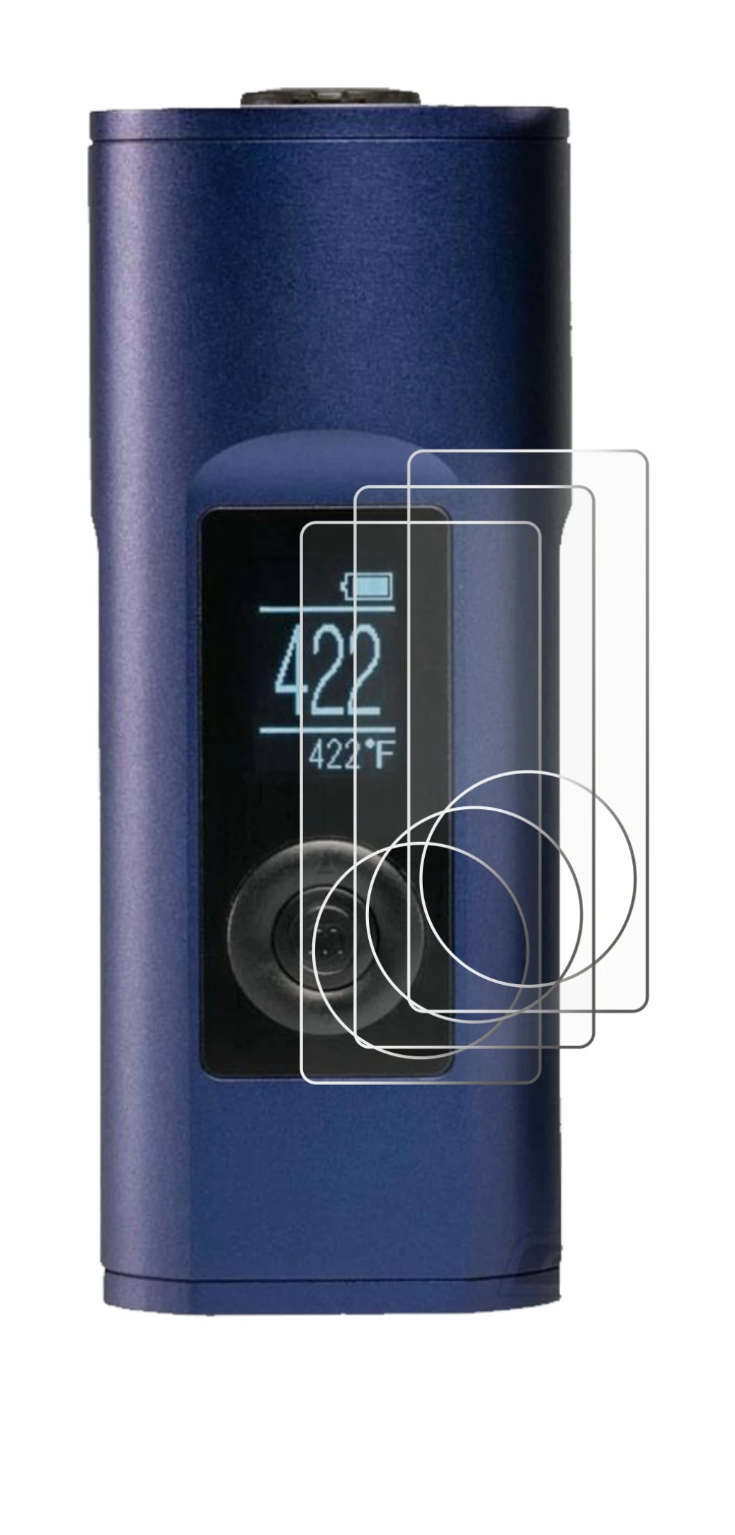 Image de l'appareil Arizer Solo 2 avec une grande variété de protections d'écran.
