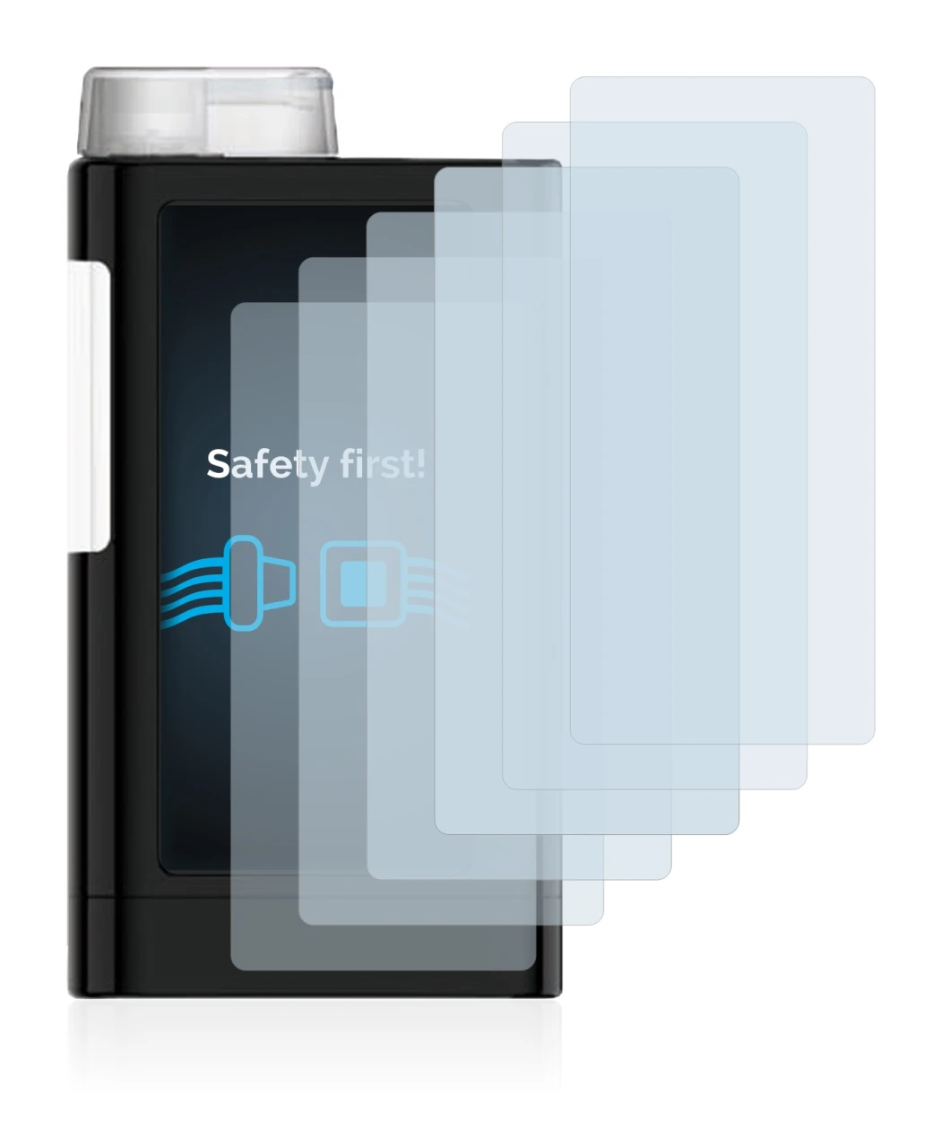 Image de l'appareil Mylife YpsoPump avec une grande variété de protections d'écran.