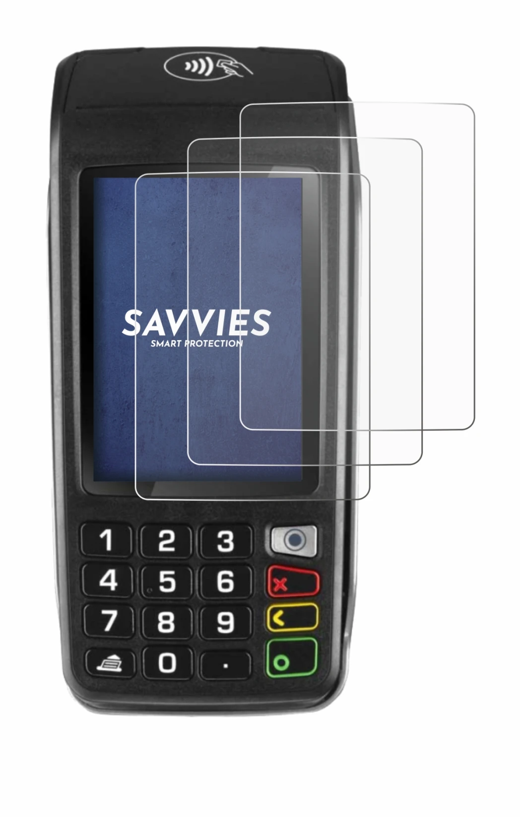 Image de l'appareil ingenico Move/5000 avec une grande variété de protections d'écran.