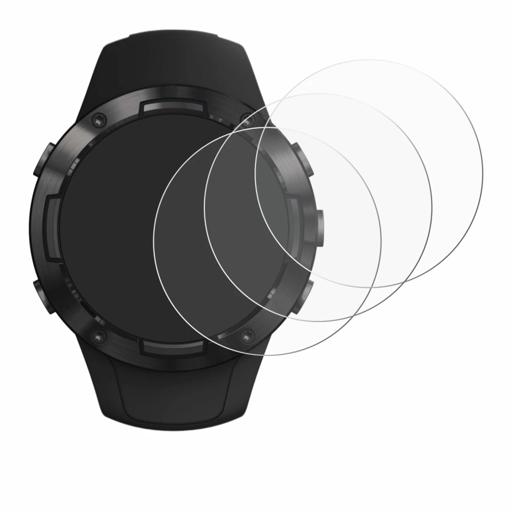 Image de l'appareil Suunto 5 avec une grande variété de protections d'écran.