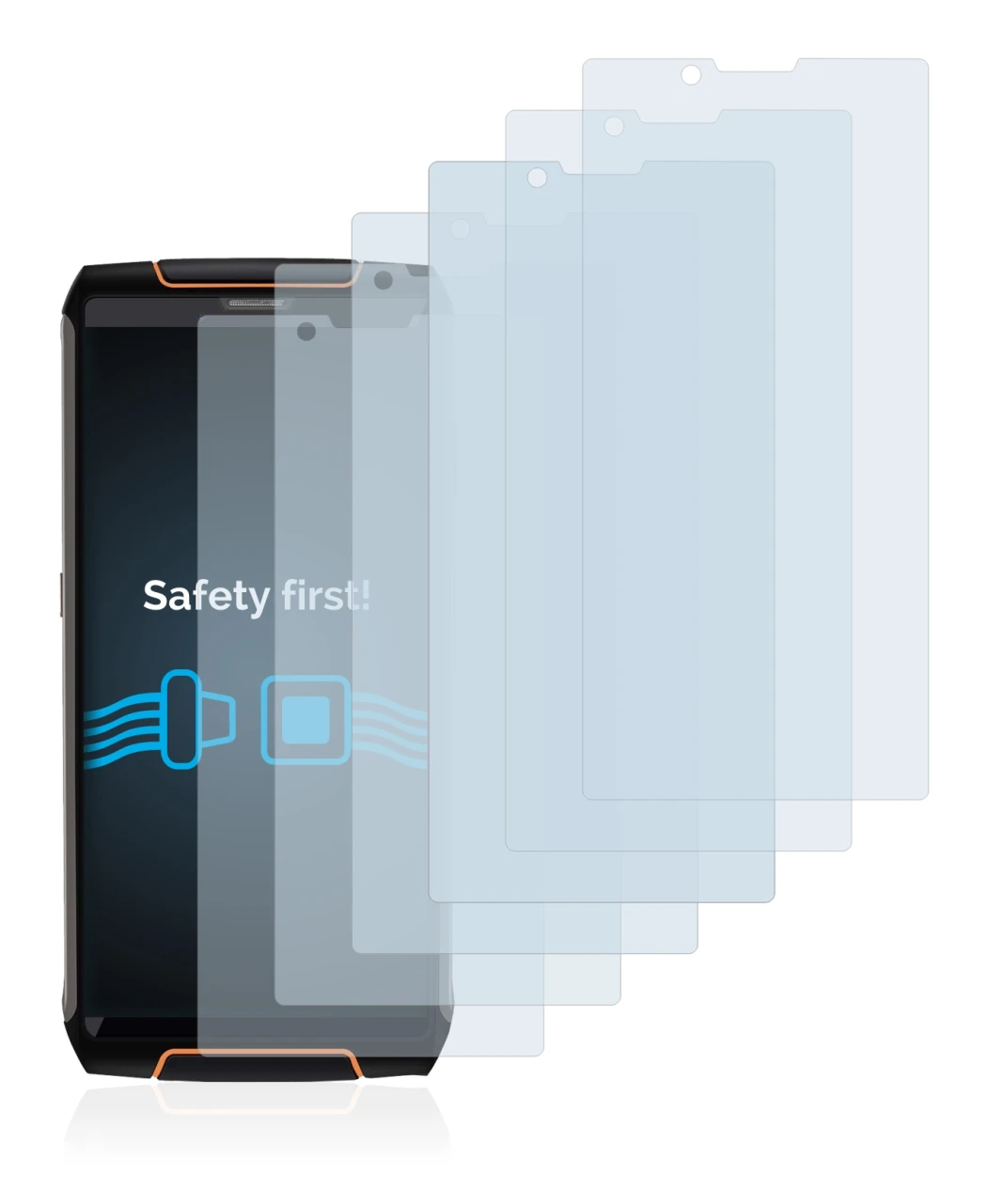 Image de l'appareil Cubot King Kong 3 avec une grande variété de protections d'écran.