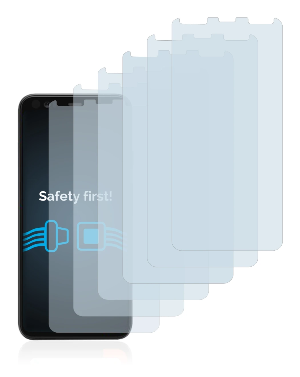Image de l'appareil Google Pixel 4 avec une grande variété de protections d'écran.