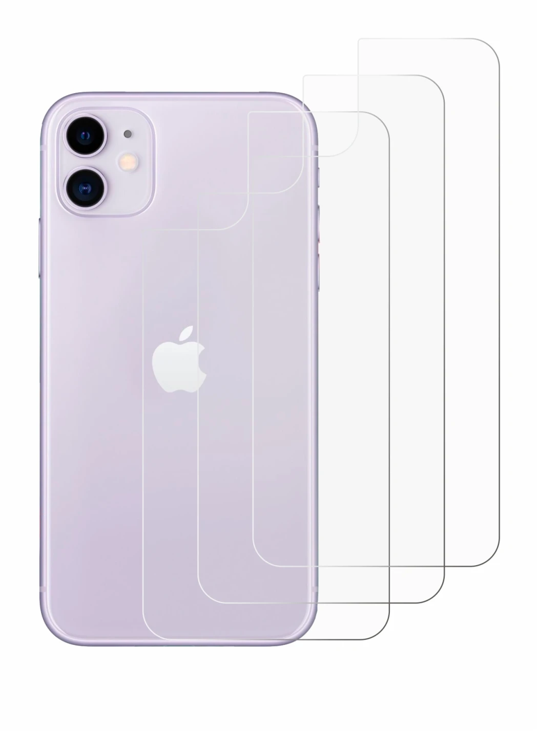 Image de l'appareil Apple iPhone 11 (Arrière) avec une grande variété de protections d'écran.