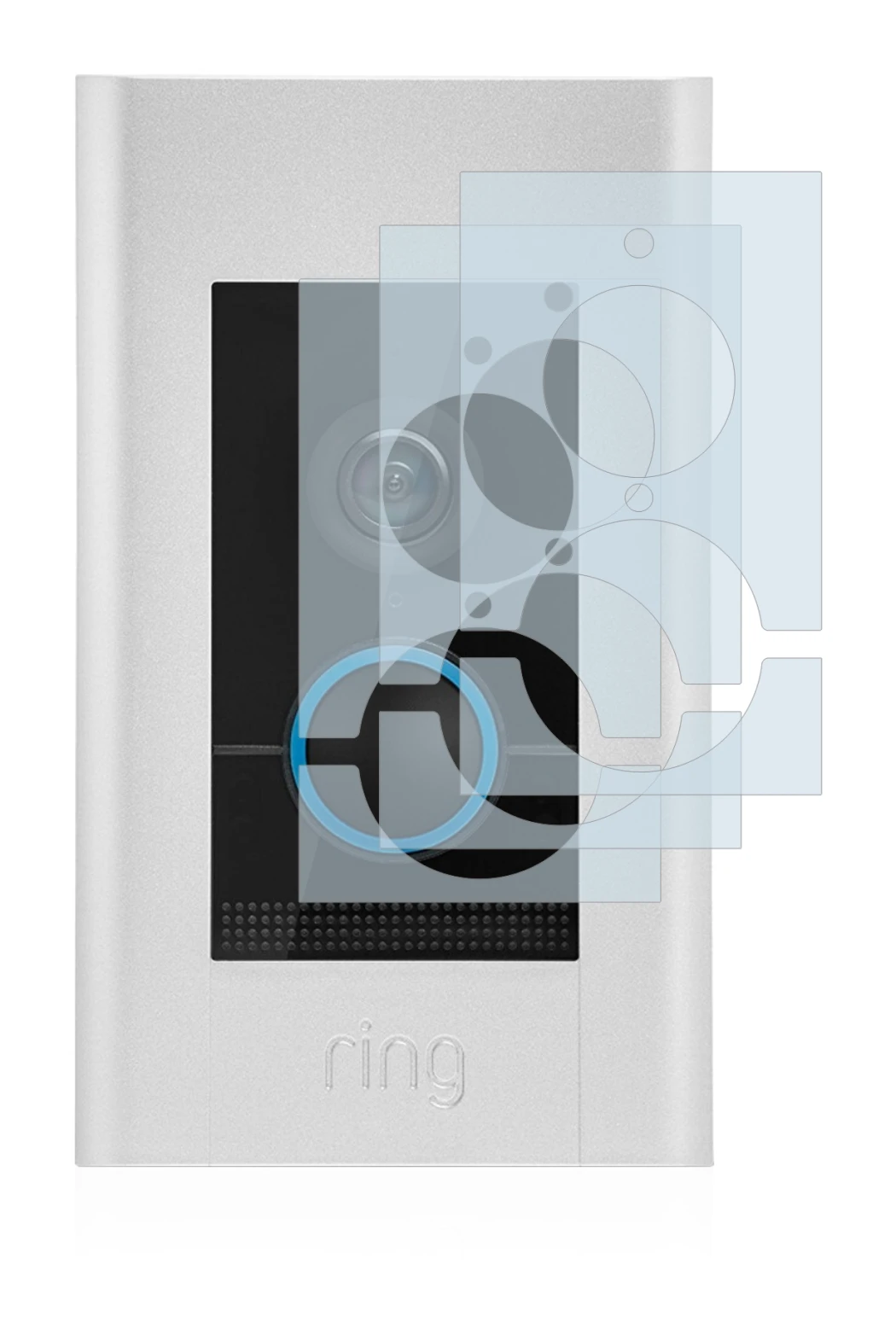 Image de l'appareil Ring Video Doorbell Elite avec une grande variété de protections d'écran.