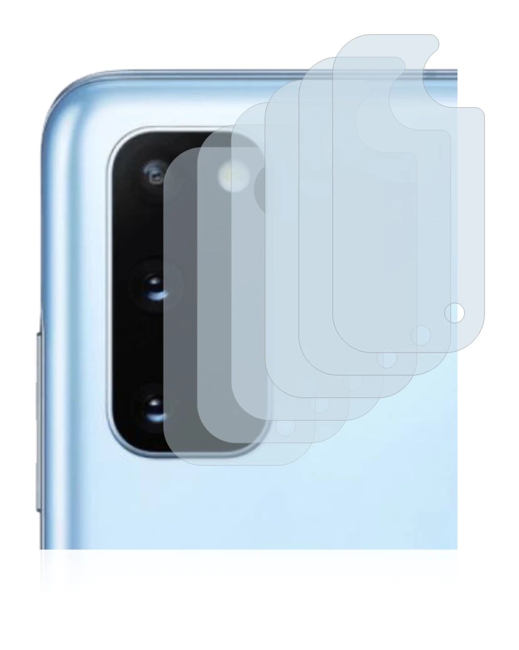 Image de l'appareil Samsung Galaxy S20 (Caméra UNIQUEMENT) avec une grande variété de protections d'écran.