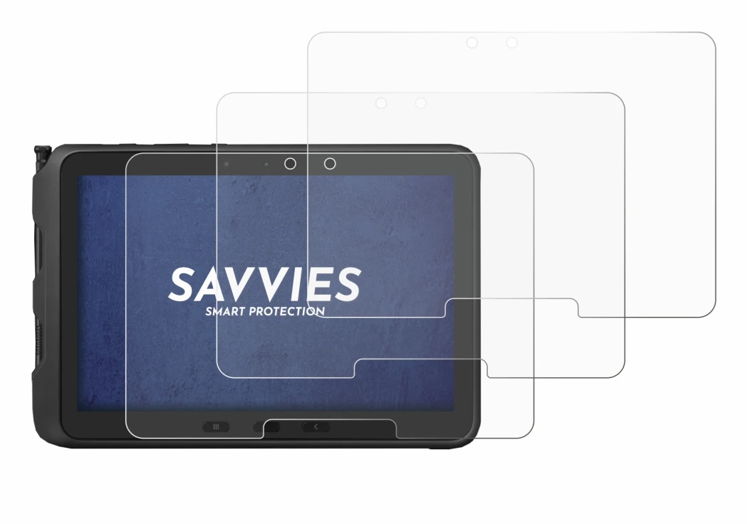 Image de l'appareil Samsung Galaxy Tab Active Pro avec une grande variété de protections d'écran.