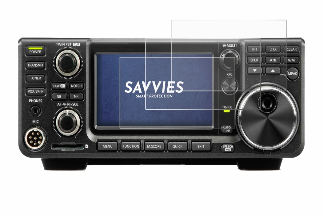 Image de l'appareil Icom IC-9700 avec une grande variété de protections d'écran.