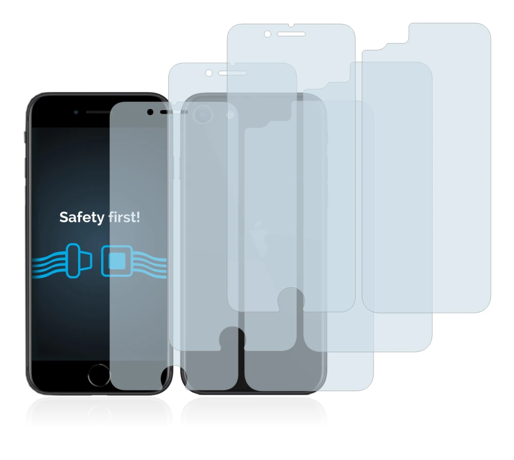 Image de l'appareil Apple iPhone SE 2 2020 (Avant+Arrière) avec une grande variété de protections d'écran.