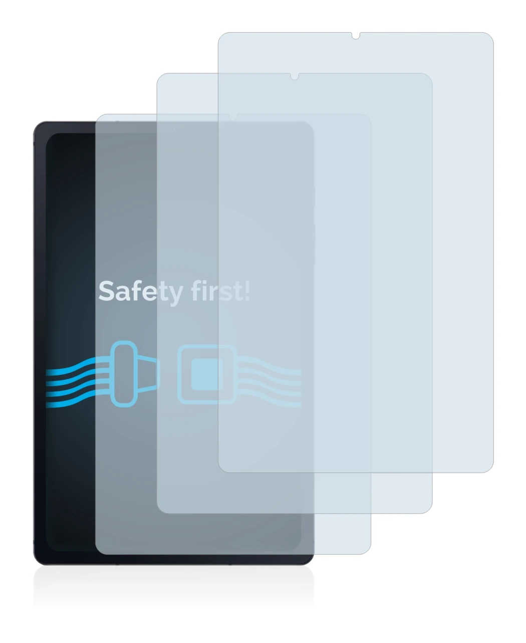 Image de l'appareil Samsung Galaxy Tab S6 Lite 2020 avec une grande variété de protections d'écran.