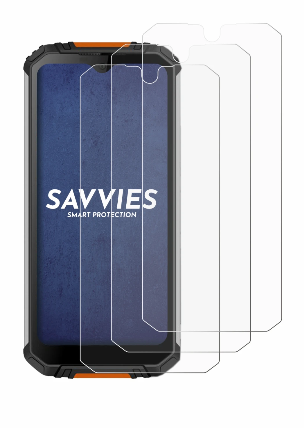 Image de l'appareil Oukitel WP6 avec une grande variété de protections d'écran.