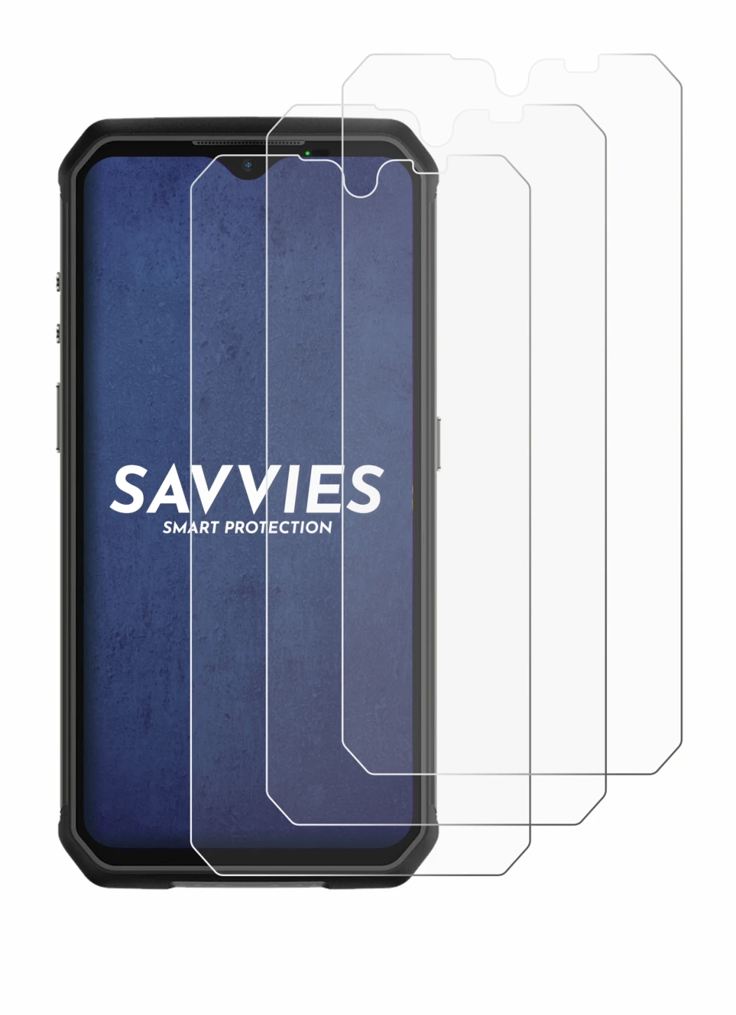 Image de l'appareil Ulefone Armor 9 avec une grande variété de protections d'écran.