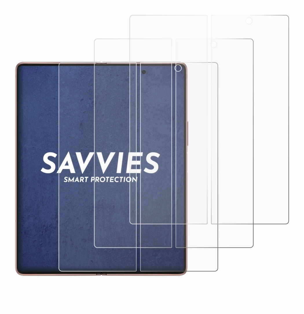 Image de l'appareil Samsung Galaxy Z Fold 2 5G (Affichage interne) avec une grande variété de protections d'écran.