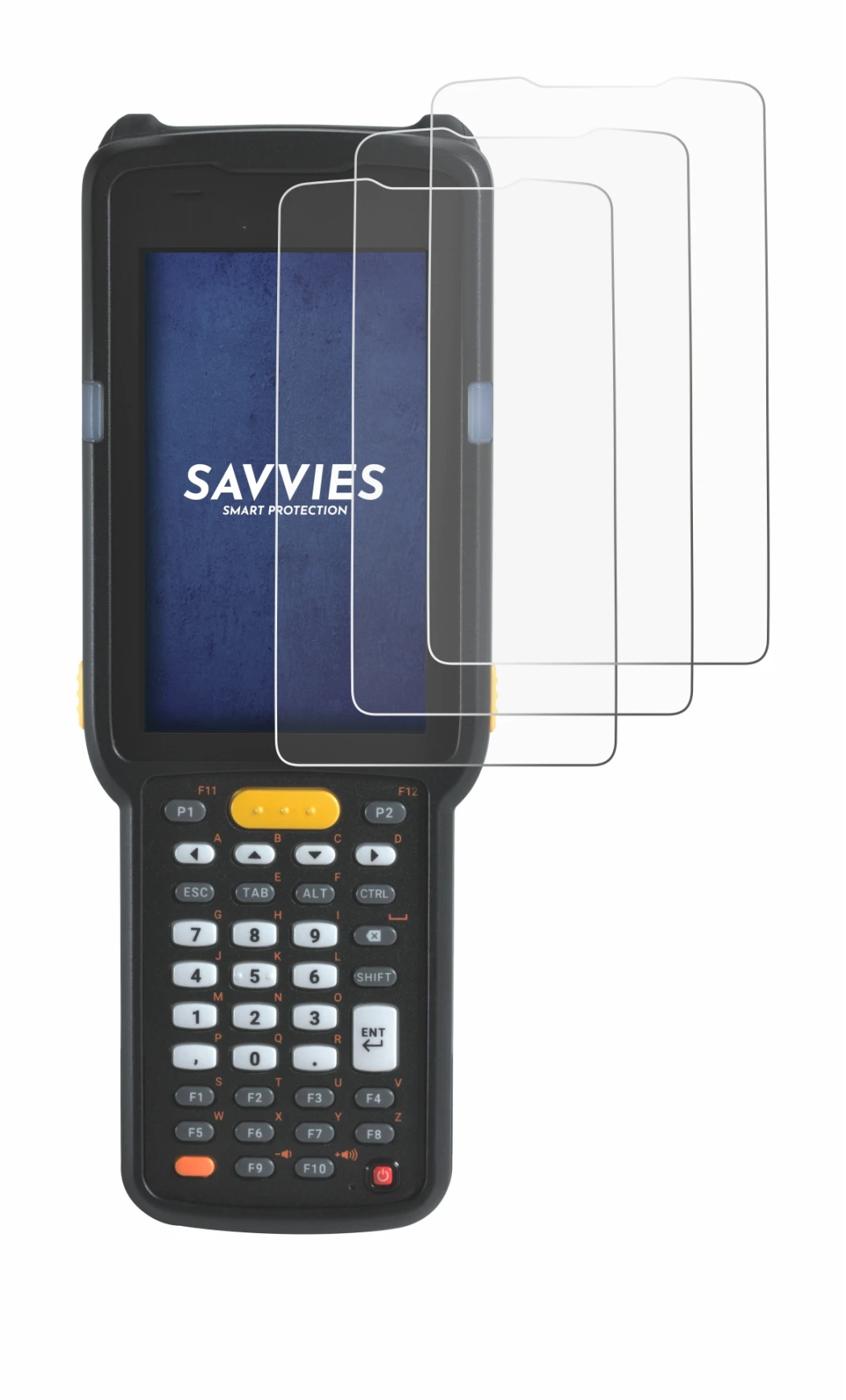 Image de l'appareil Zebra MC330L avec une grande variété de protections d'écran.