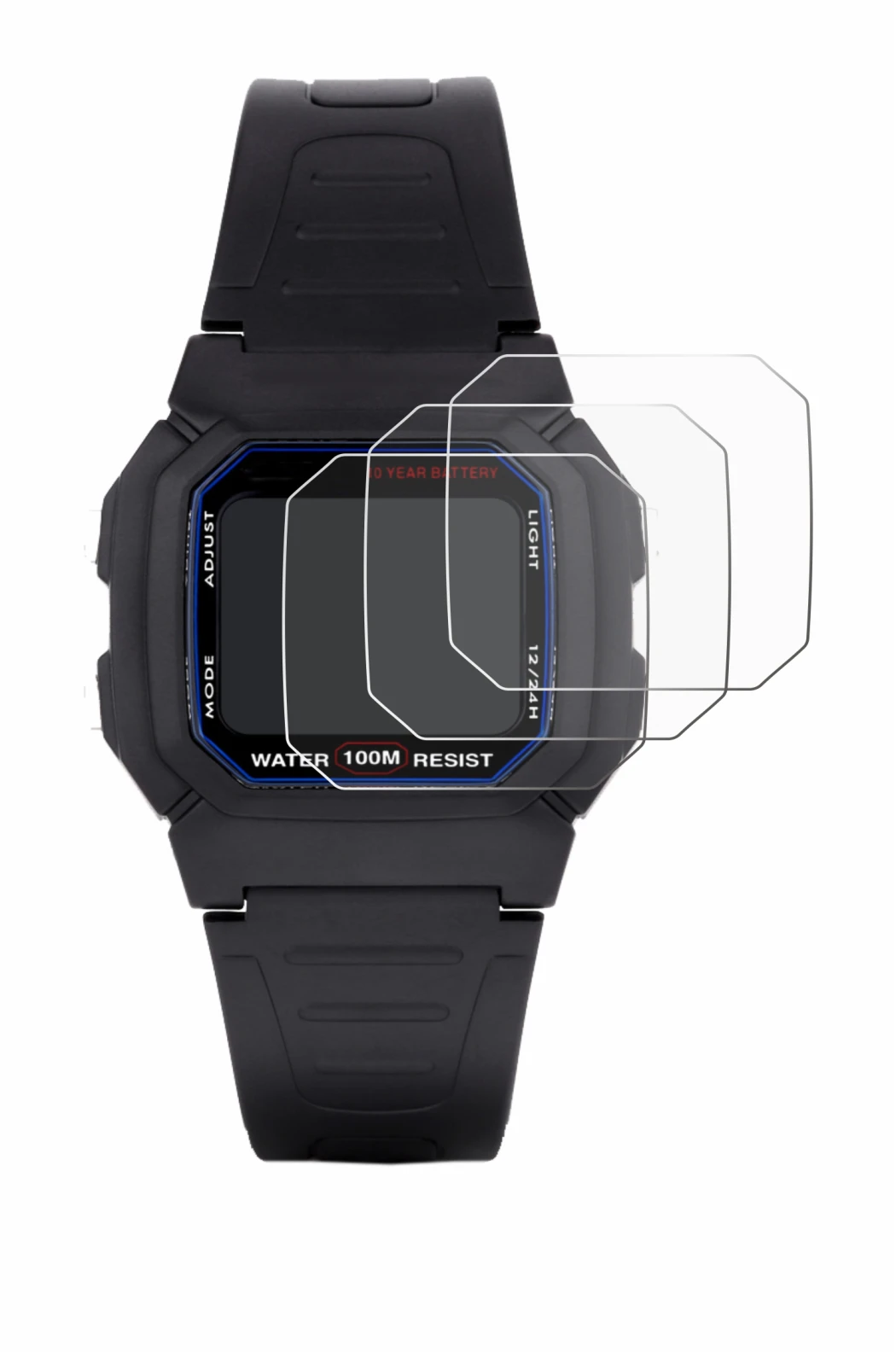 Image de l'appareil Casio W-800H-1AVES avec une grande variété de protections d'écran.