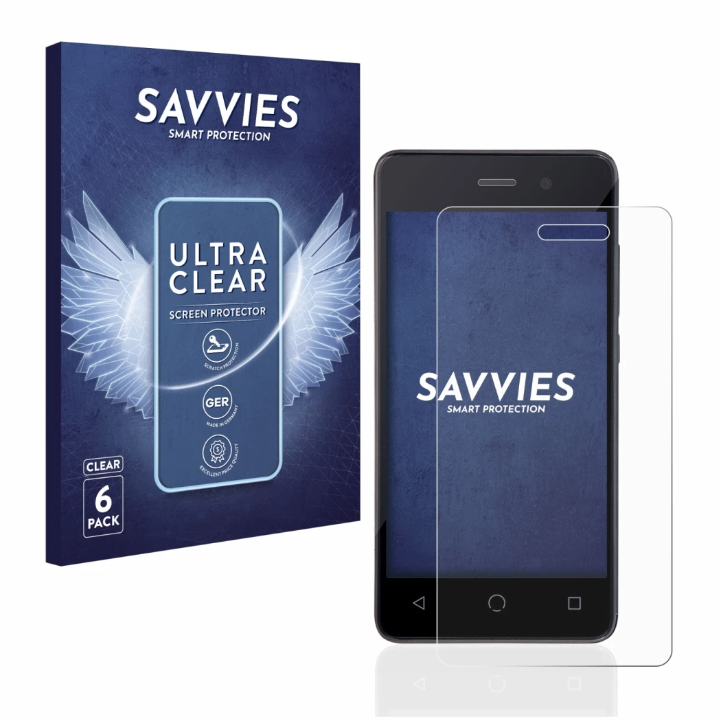 Face avant d’un emballage produit avec le logo de la marque Savvies. À côté, l’appareil Omnipod Dash est représenté avec la pr