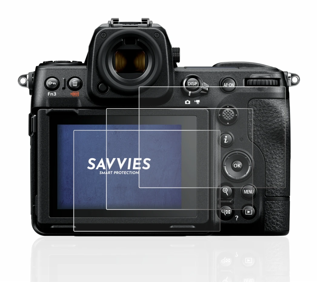 Image de l'appareil Nikon Z 8 avec une grande variété de protections d'écran.