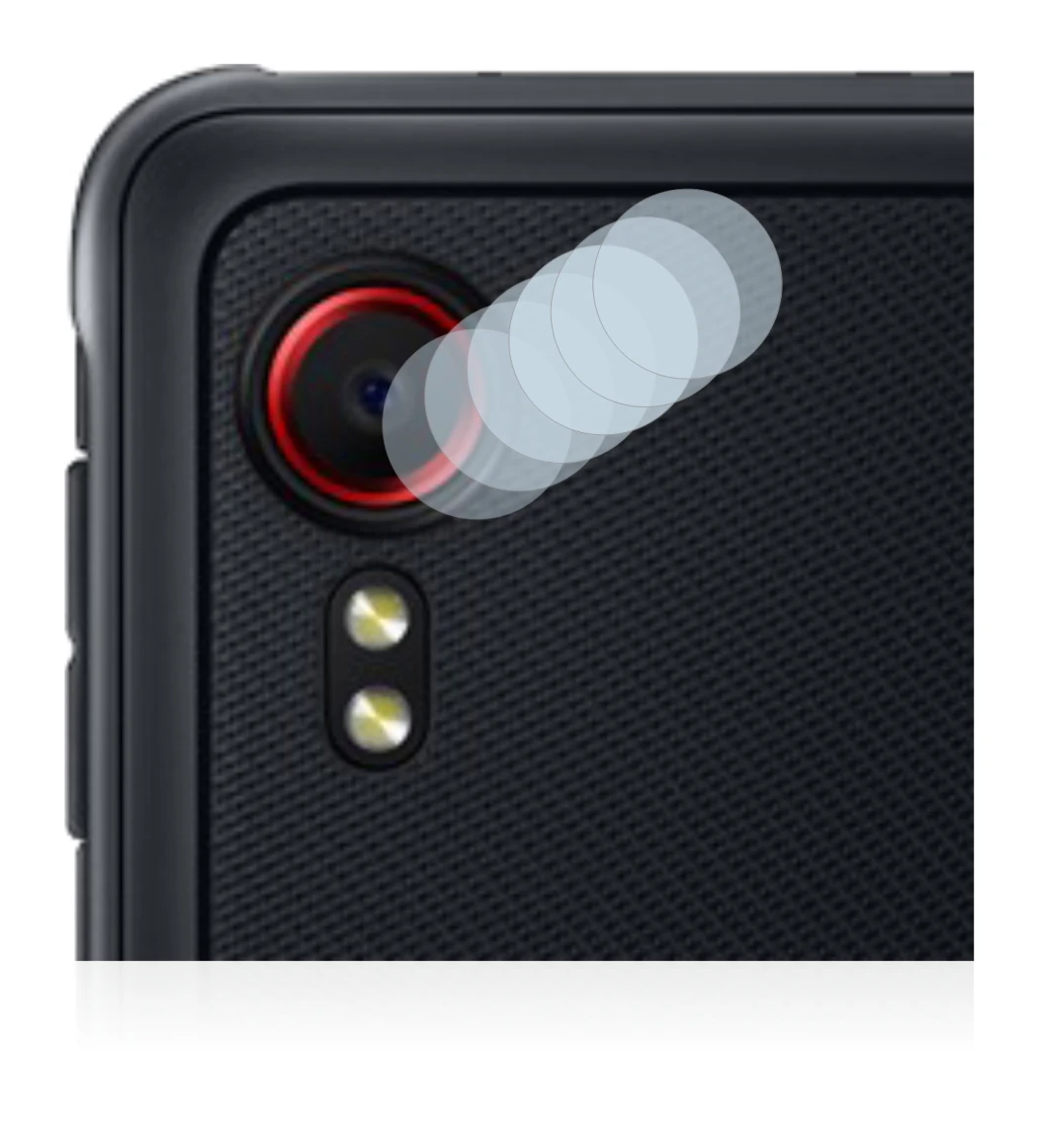 Image de l'appareil Samsung Galaxy XCover 5 (Caméra UNIQUEMENT) avec une grande variété de protections d'écran.