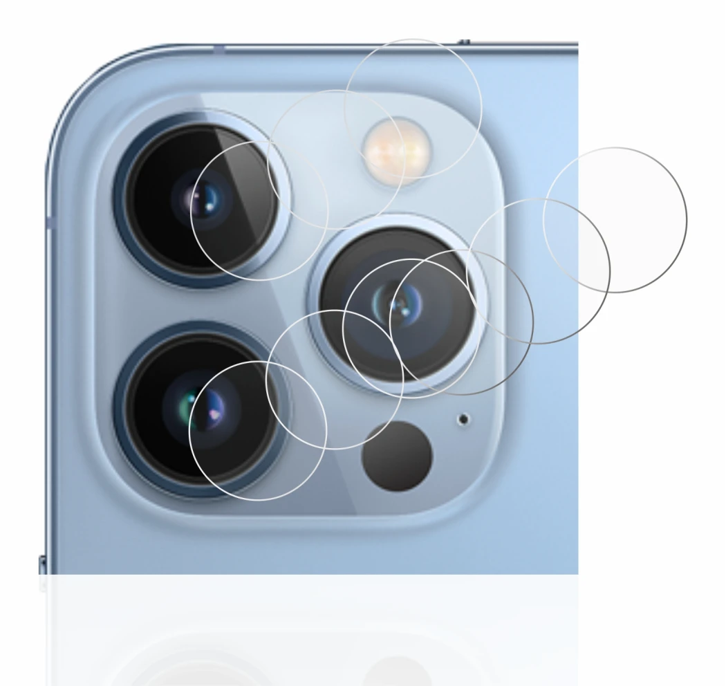 Image de l'appareil Apple iPhone 13 Pro (Caméra UNIQUEMENT) avec une grande variété de protections d'écran.