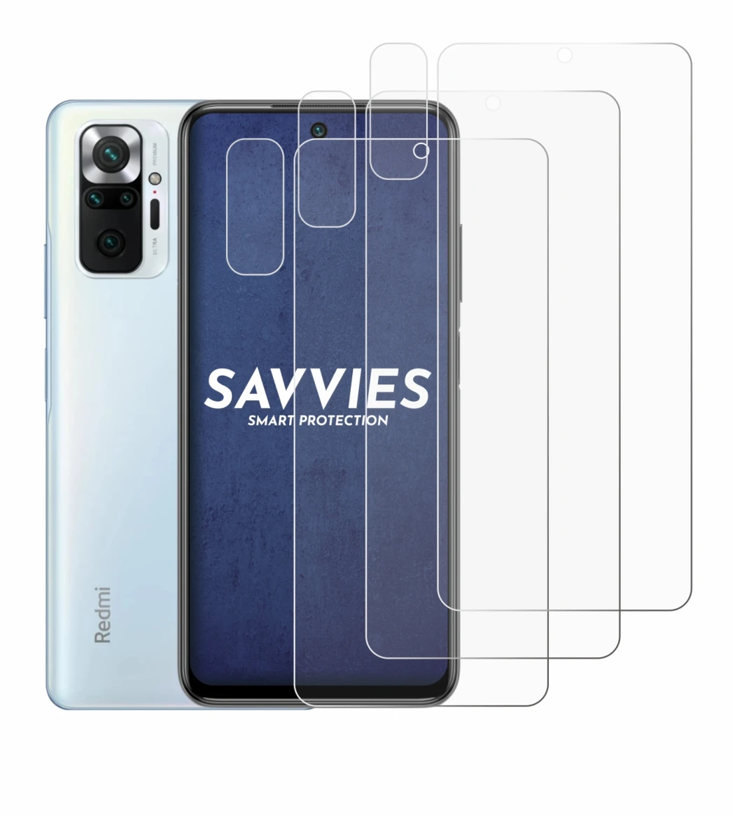 Image de l'appareil Xiaomi Redmi Note 10 Pro (Avant+Caméra) avec une grande variété de protections d'écran.