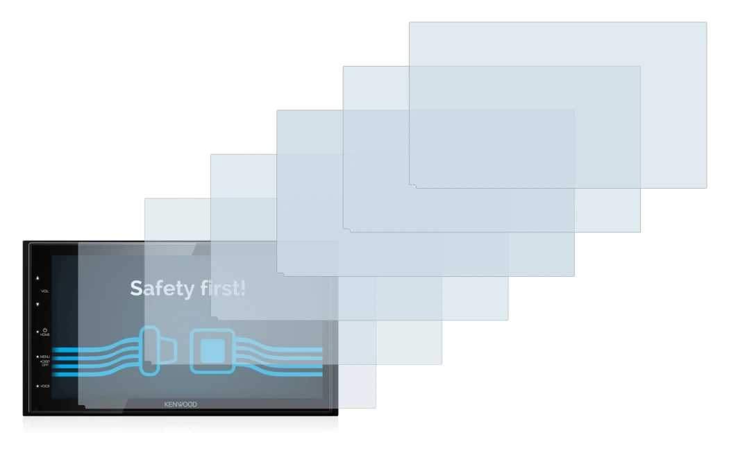 Image de l'appareil Kenwood DMX5020DABS avec une grande variété de protections d'écran.