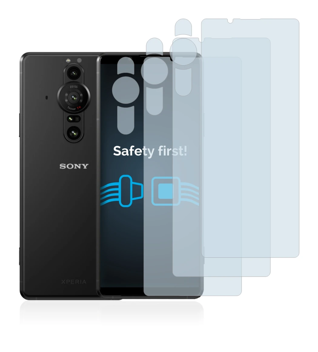 Image de l'appareil Sony Xperia Pro-I (Avant+Caméra) avec une grande variété de protections d'écran.