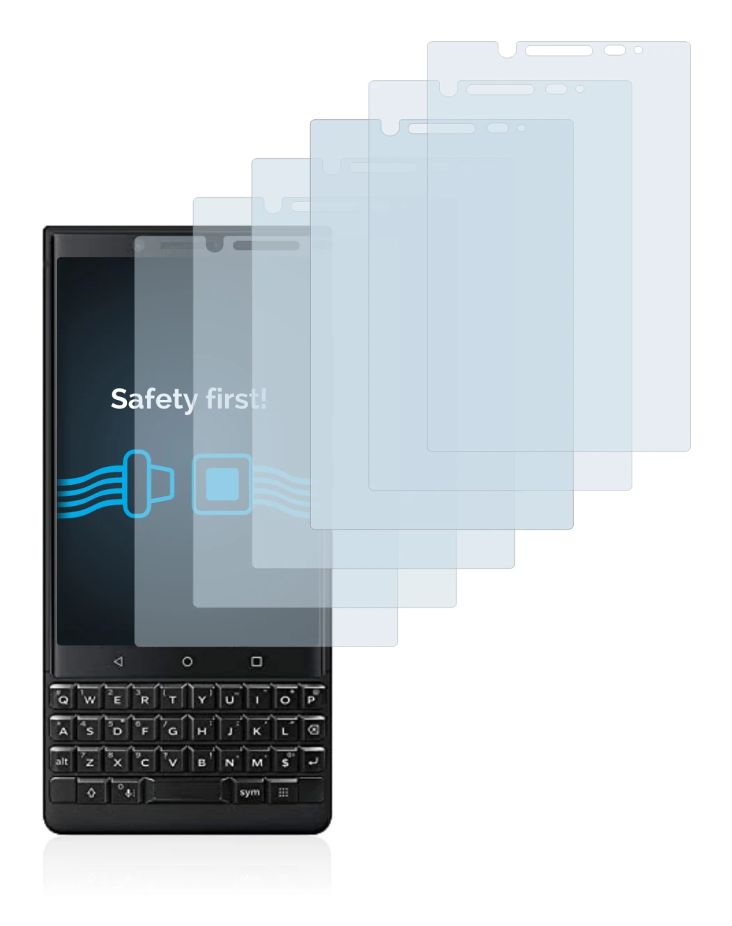 Image de l'appareil BlackBerry Key2 (Dual Sim) avec une grande variété de protections d'écran.