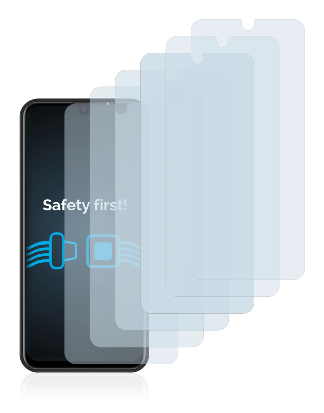 Image de l'appareil Teracube 2e avec une grande variété de protections d'écran.